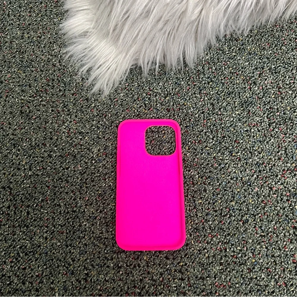 AMAZON Neon Bright Pink iPhone 13 Pro Thin Protective Silicon Shockproof Case